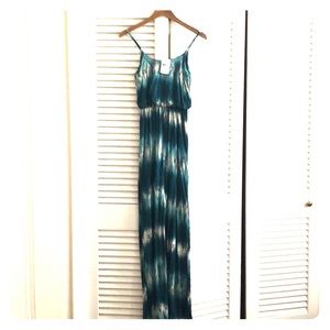 LUSH Teal print maxi NWT SZ XS